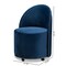 Baxton Studio Bethel Glam and Luxe Navy Blue Velvet Fabric Rolling Accent Chair 175-11232-Zoro - alternate 8